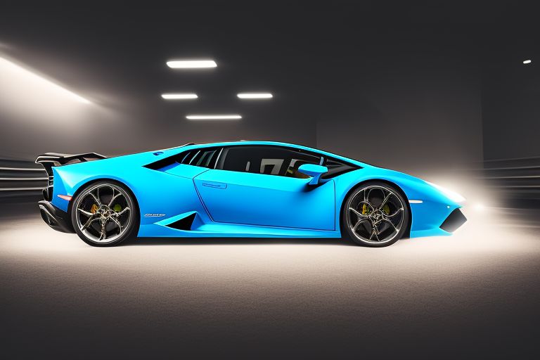 same-goose624: Editorial style photo, side angle camera shot, centered , blue  Lamborghini Huracan 2018, race track, circuit, fast-paced lighting,  aerodynamic, thrilling, dynamic, 4k