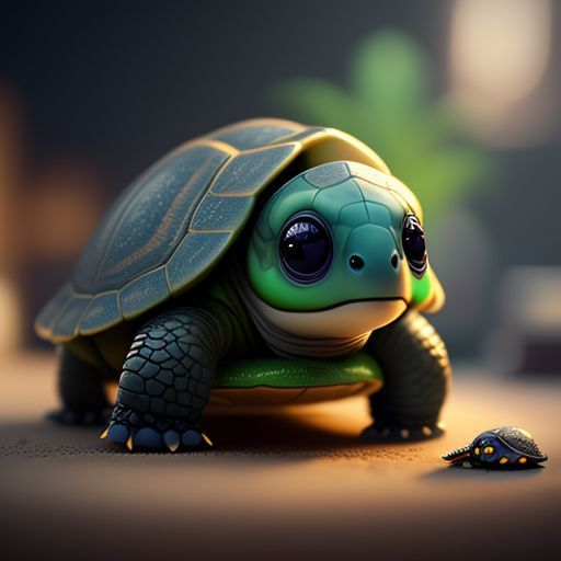 earnest-dog670: A cute baby turtle at his workstation doing his job ...