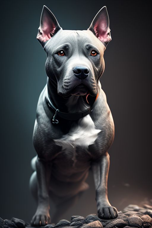 happyotter407 a grey pitbull