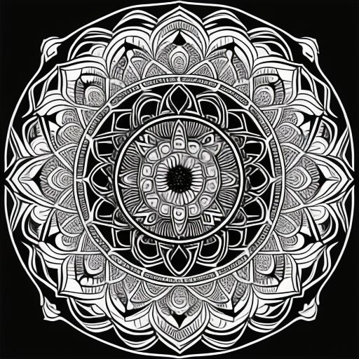 happy-otter407: pen and ink illustration in black and white mandala for ...