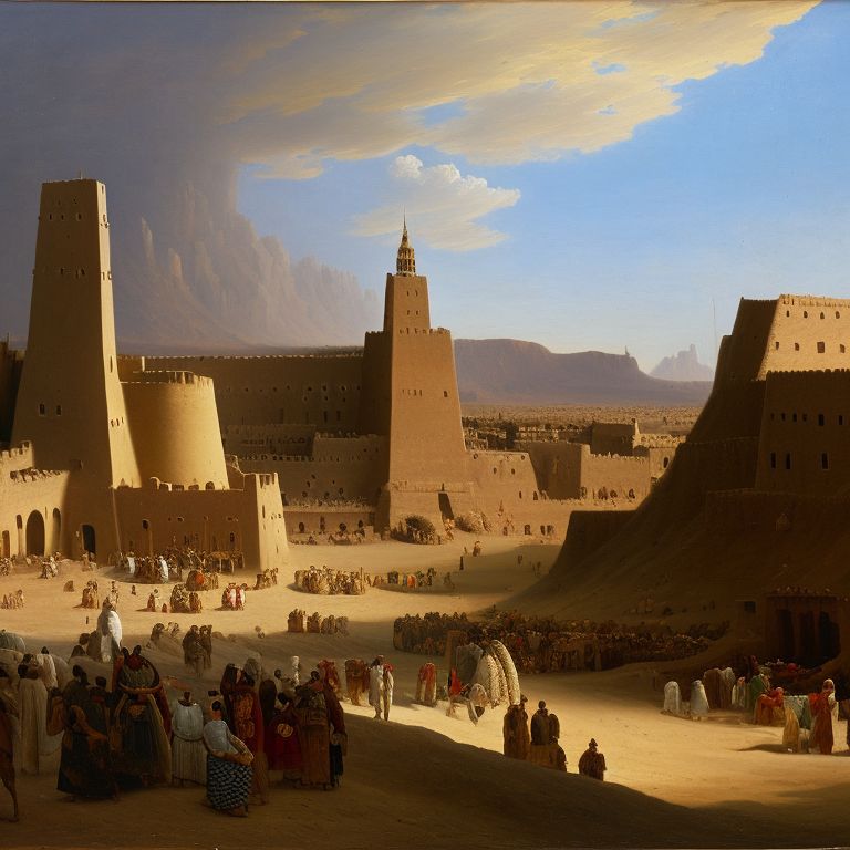 Anxious Gaur931 Painting Of Powerful Ancient City Of Timbuktu In The