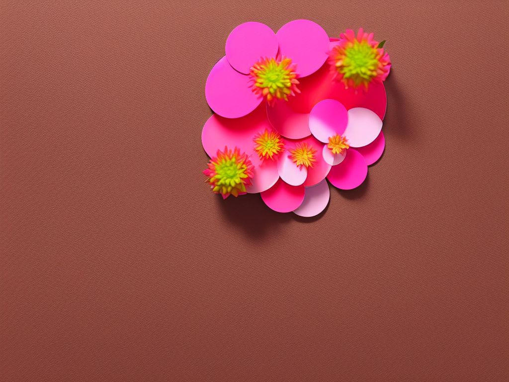 tame-baboon653: Overhead picture of a pink flower vase on a brown