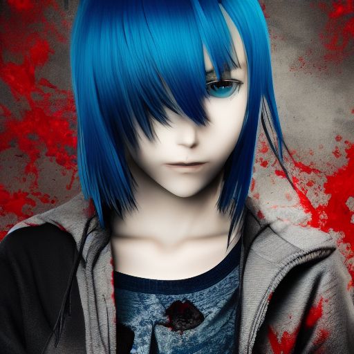 boy with blue hair tumblr