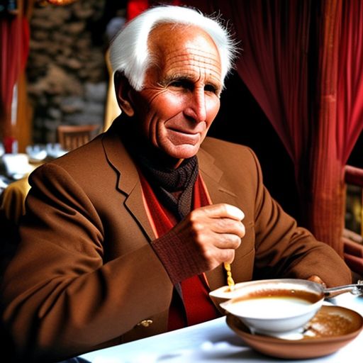 Wretched-emu695: Jim Rohn Having Tea At A Restaurant In Ladakh