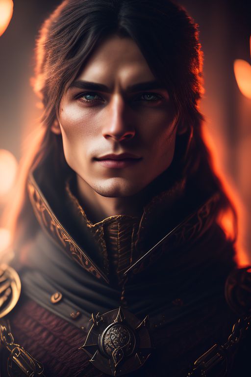 happy fantasy d&d human rogue, most beautiful photo in the world, Cinematic, Photography, Sharp, Hasselblad, Dramatic Lighting, Depth of field, Medium shot, Soft color palette, 80mm, Incredibly high detailed, Lightroom gallery