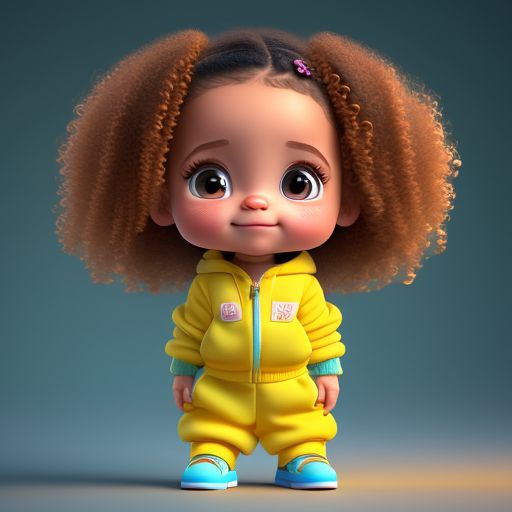 scarce-human132: cute curly toddler girl dressed in yellow tracksuit