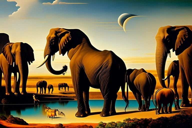 dali elephants wallpaper