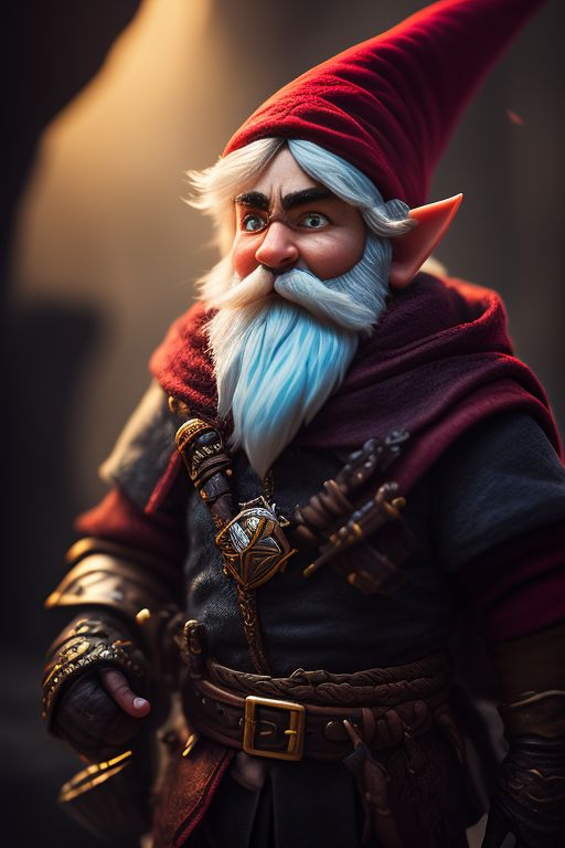 happy fantasy d&d gnome rogue, most beautiful photo in the world, Cinematic, Photography, Sharp, Hasselblad, Dramatic Lighting, Depth of field, Medium shot, Soft color palette, 80mm, Incredibly high detailed, Lightroom gallery