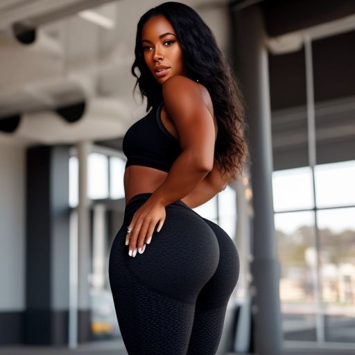 excited-rat43: Fit black girl goddess in tight yoga pants