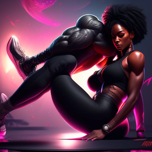 excited-rat43: Fit black girl goddess in tight yoga pants