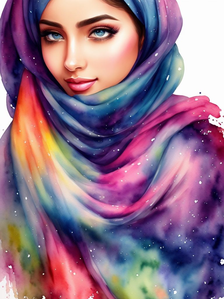 muffled-dove372: Colour hijab with dark background