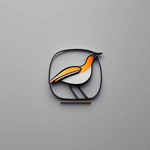 torn-ibex45: minimalist line bird logo, Soft color palette, Logo ...