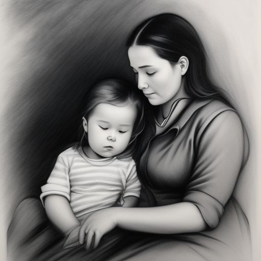 Mother and Kids Drawing with Pencils Stock Image - Image of emotion, nanny:  68507165