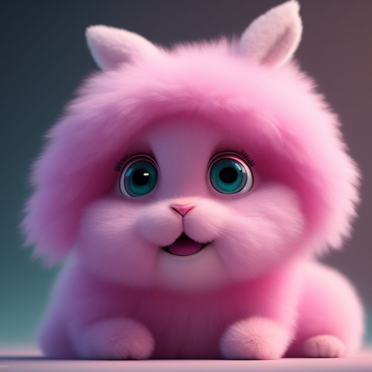 Fluffy cheap pink bunny