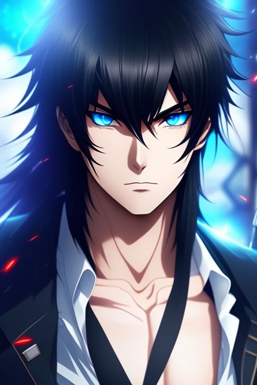 Scaly Bison352 Man With Black Hair Blue Eyes Anime Blue Lock 6520