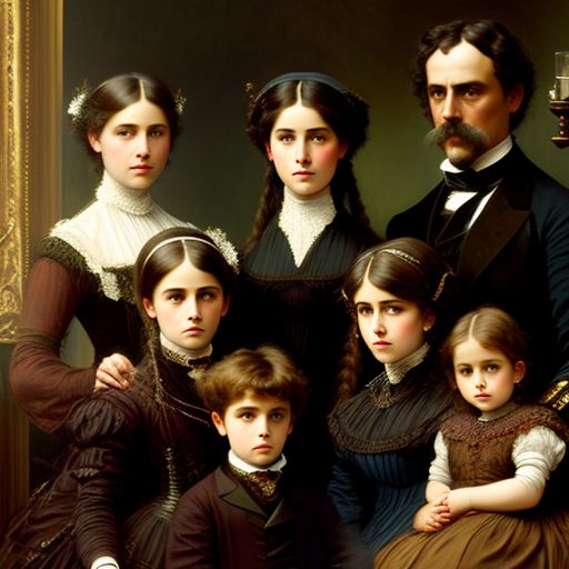 thin-ram656: Victorian Family Portrait Painting, 4 Siblings, Acrylic ...