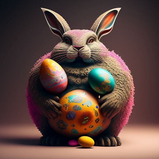 Buff Rabbit Giant Egg Stock Vector (Royalty Free) 178203212