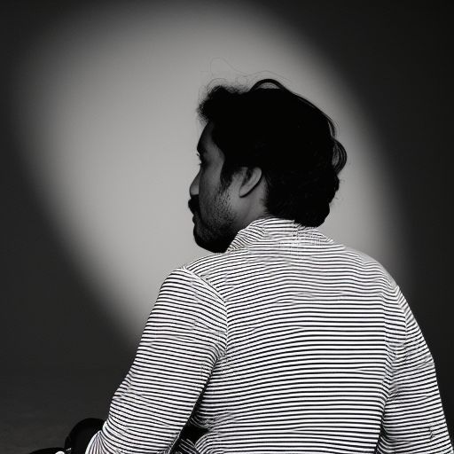 Purepurpler: a black and white line drawing of a person sitting in the