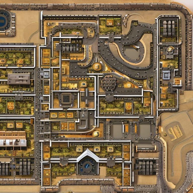 fussy-dunlin744-a-top-view-map-of-a-steampunk-city-with-4-roads-on-a