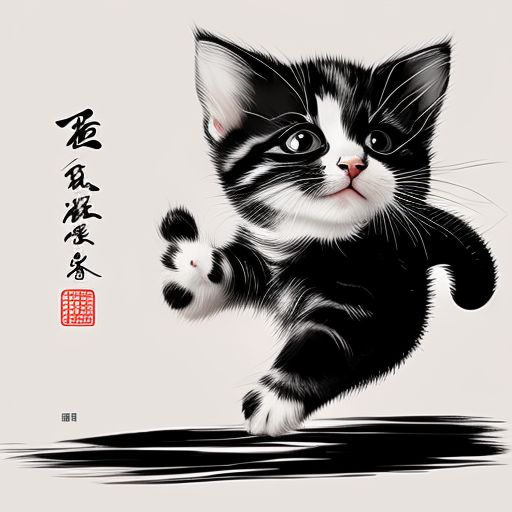 mutedram214 funny,cute kitten playing,jumping,runs, minimalism,ticktok