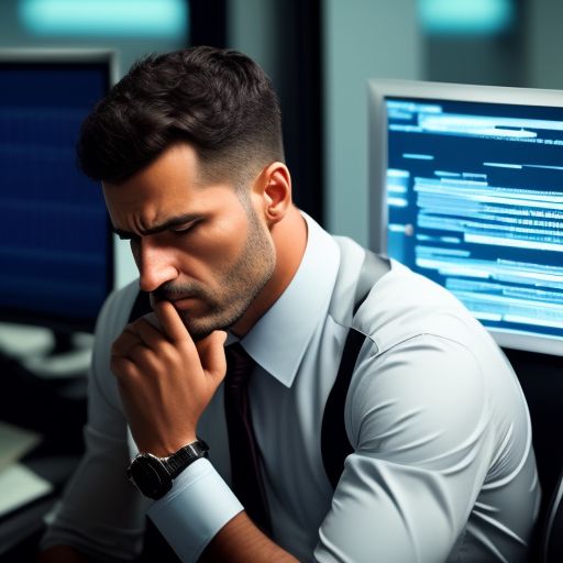 dearest-rook773: a disappointed man in an office