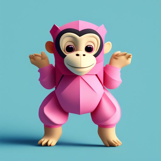 humming-seal835: A colorful, cartoon-style image of a monkey with 