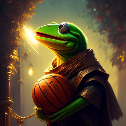stupidfinch387 kermit the frog playing basketball