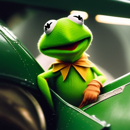 kermit the frog flying a plane


