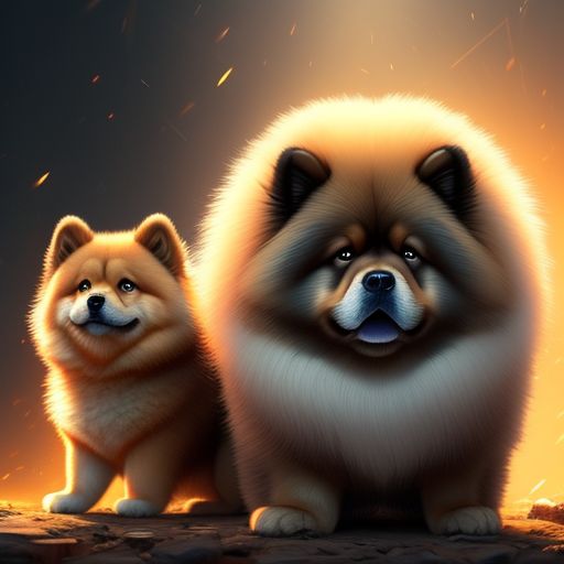 Chow chow hot sale and pomeranian