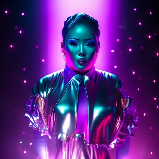  (((on a dark background))), Geisha gorgeous princess beautiful sultry and flirty, A female character, clad in a vibrant purple jumpsuit, steps cautiously into an alien laboratory. The room is adorned with sleek metallic panels, mesmerizing light displays, and tubes filled with an ethereal blue liquid. The character's eyes widen with fascination as she observes the strange, otherworldly experiments taking place in the lab. As she approaches a glowing console, she makes a startling discovery – a prototype device that could change the fate of the universe. With a determined look in her eyes, the character adjusts her gloves and begins to tinker with the device, determined to harness its power for good. The art style of the scene is sleek and futuristic, with a color palette dominated by metallic hues, deep blues, and the character's striking purple ensemble., Scifi, Futuristic, utopian, Machine parts, Body parts, wires, circuits, Highly detailed, Octane render, purity, smooth soft skin, Symmetrical, Soft Lighting, Detailed face, Concept art, Digital painting, looking into camera, Sf, intricate artwork masterpiece, ominous, matte painting movie poster, Golden ratio, Trending on CGSociety, Intricate, Epic, Trending on Artstation, by artgerm, giger and beksinski, Highly detailed, Vibrant, production cinematic character render, Ultra high quality model, Unreal Engine, Greg Rutkowski, Loish, Rhads, beeple, makoto shinkai and lois van baarle, Ilya Kuvshinov, Rossdraws, Tom Bagshaw, Alphonse Mucha, Global illumination, detailed and intricate environment, Perfect composition, beautiful detailed intricate insanely detailed octane render trending on artstation, 8 k artistic photography, photorealistic concept art, soft natural volumetric cinematic perfect light, Chiaroscuro, award - winning photograph, Masterpiece, Oil on canvas, raphael, Caravaggio, Greg Rutkowski, beeple, beksinski, giger, Unreal Engine, Greg Rutkowski, Loish, Rhads, beeple, makoto shinkai and lois van baarle, Ilya Kuvshinov, Rossdraws, Tom Bagshaw, Alphonse Mucha, Global illumination, detailed and intricate environment, Scantily dressed, Wear less clothes, Hypnotic attraction
