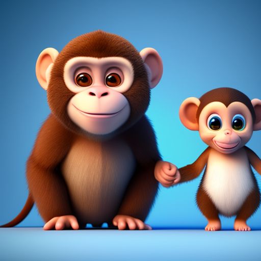 monkeys holding hands