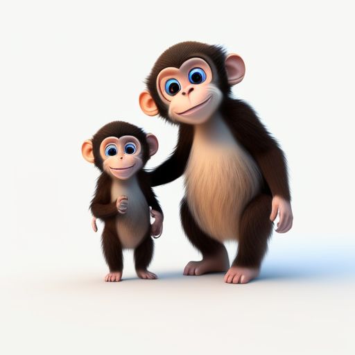 monkeys holding hands