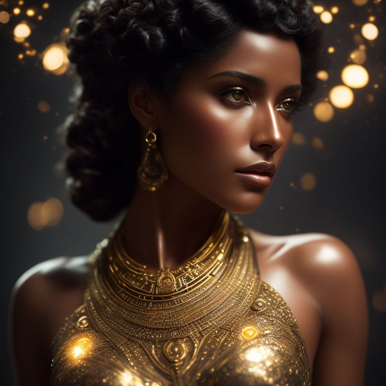 zanydolphin955 dark brown skin, ancient egyptian features,