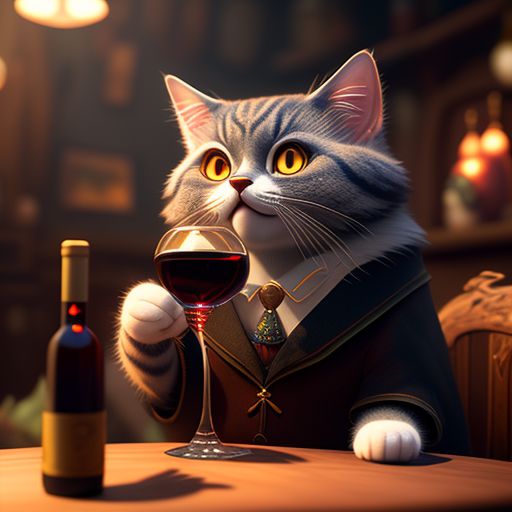 Cat drinking outlet wine