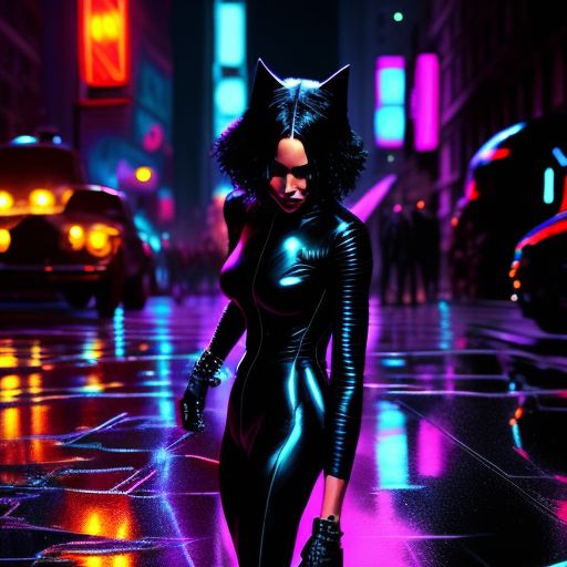 Kravcinema: Zoe Kravitz Catwoman On The Street At Night