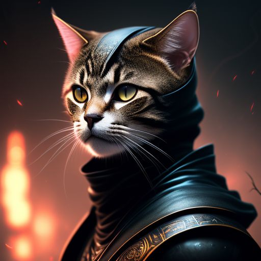 tragic-gnu716: portrait of a cat as a ninja Mortal Kombat character ...