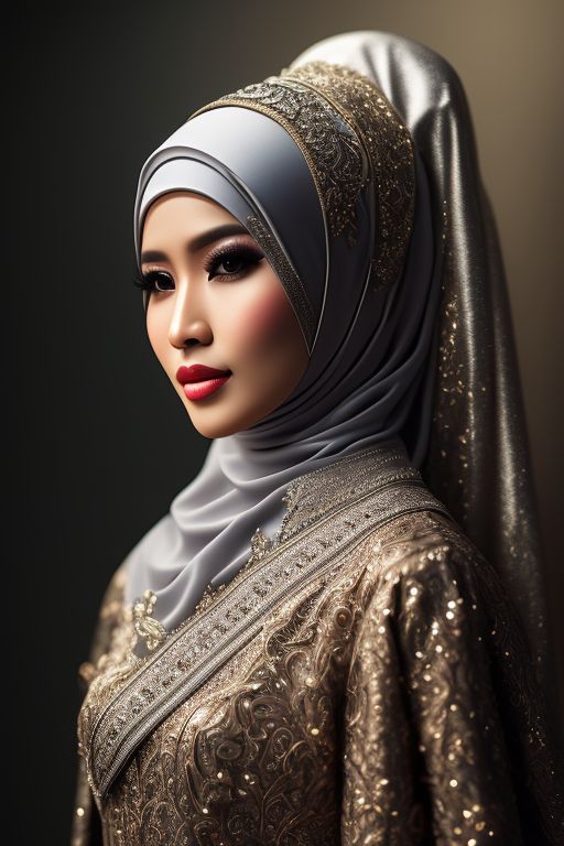 noted-elk728-wanita-melayu-malaysia-dengan-kain-labuh-dan-baju-atasan