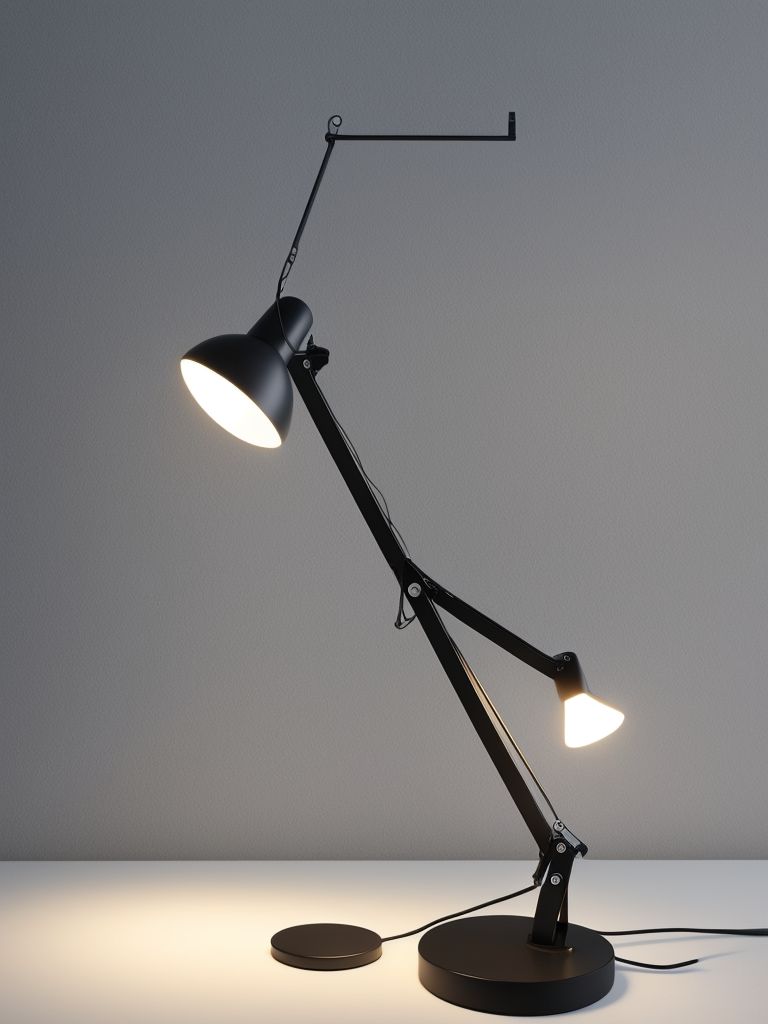 Brobrygge sæt ind Fighter lanky-tiger127: modern minimalist task lamp with adjustable swing arm,  round light source