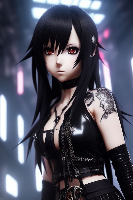 goth anime female characters