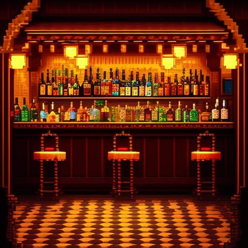 Crafty Mole639 Inside Of A Traditional Seville Spanish Bar Pixel Art