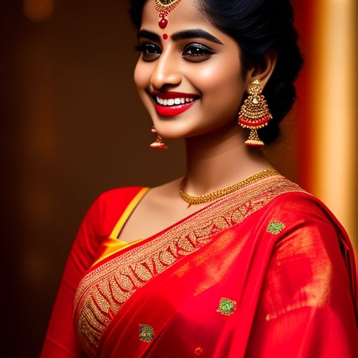 hurtful-crane11-beautiful-bengali-girl-wearing-a-red-saree-bra