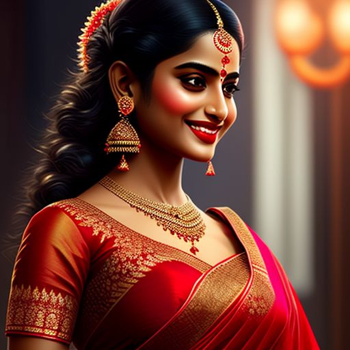 hurtfulcrane11 beautiful bengali girl wearing a red saree, bra