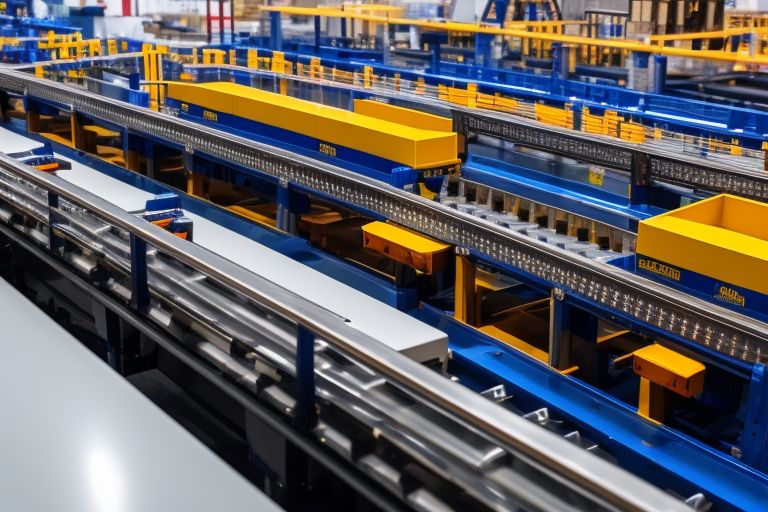 bowonpat ฺBoxes on conveyor belt logistics management