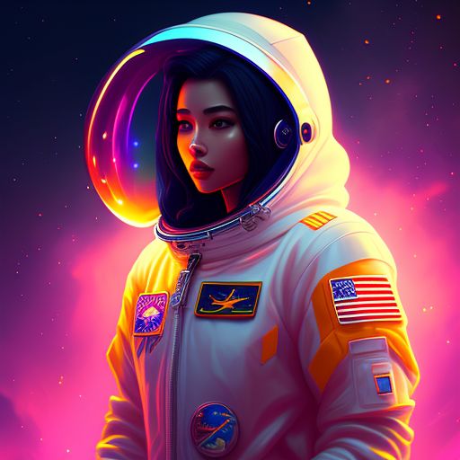 Astronaut wearing a nike hoodie 
, Highly detailed, Smooth, Vibrant lighting, Eye-catching, art by lois van baarle and artgerm, trending on artstation hq.