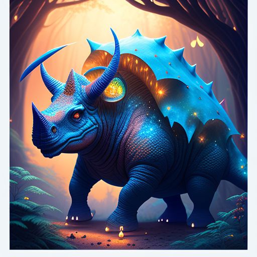 shiny-ant695: a blue triceratops