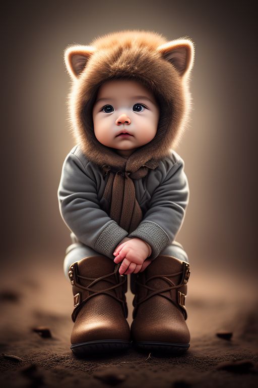 Cute baby boy,Puss in Boots, full body, 32k, 3d, Cinematic, Photography, Sharp, Hasselblad, Dramatic Lighting, Depth of field, Medium shot, Soft color palette, 80mm, Incredibly high detailed, Lightroom gallery
