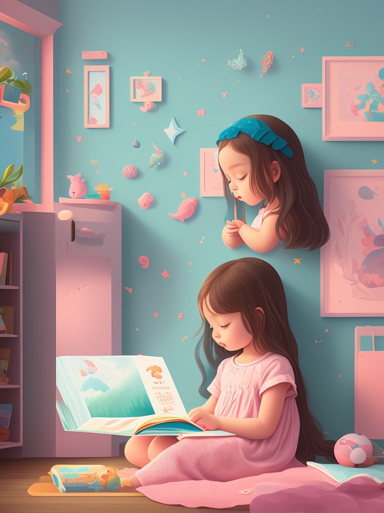 ArtStation - a young girl reading her book