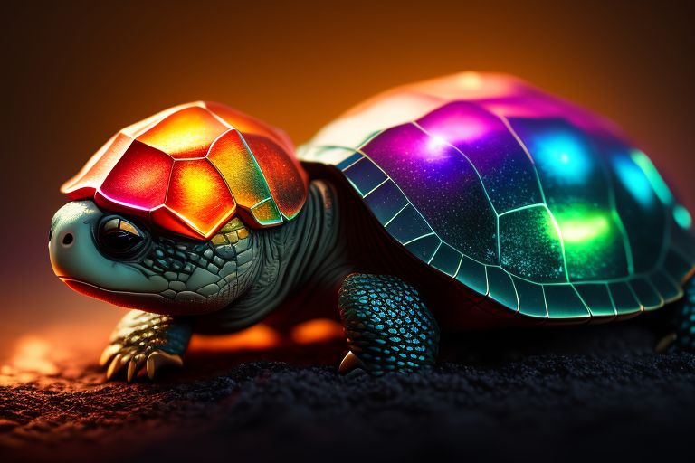 meek-rook289: baby cute turtle cartoon rainbows neon