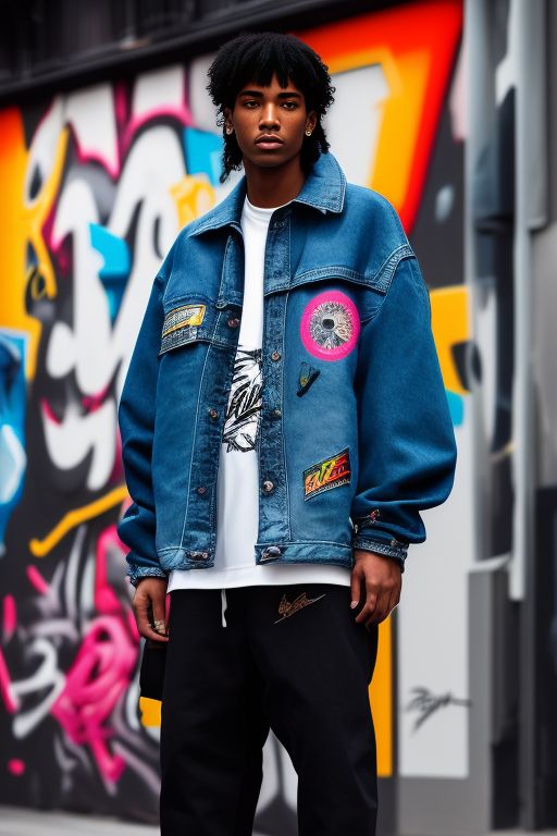 same-goose624: A bold, oversized Balenciaga denim jacket with