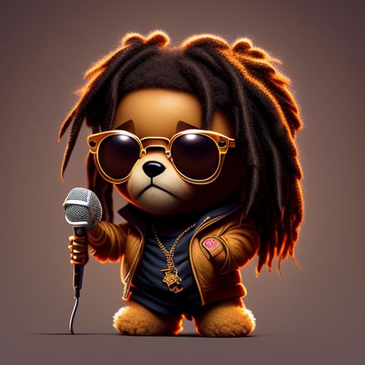 Teddy bear with sale microphone